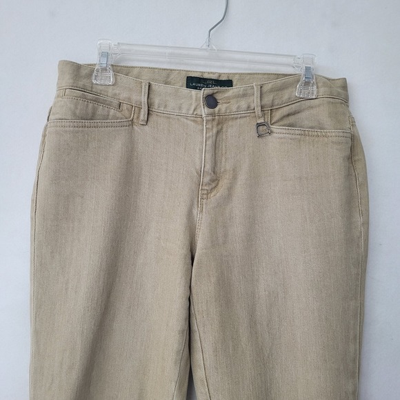 Lauren Jeans Co Ralph Lauren Tan Riding Style Pants Women 4 Cotton Blend Jodhpur - Picture 3 of 13